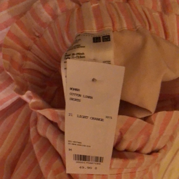 Two uniqlo cotton blend women’s striped shorts Medium - Picture 6 of 8